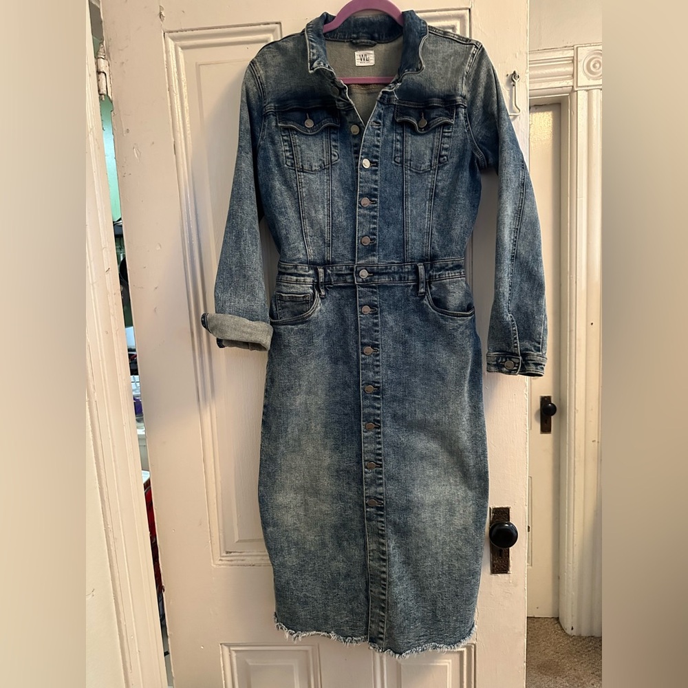 Stunning designer Denim Button-Up Dress size MSOLD - Picture 7 of 14